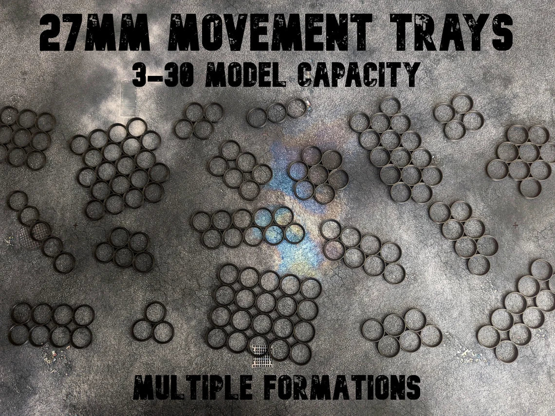 27mm Movement Trays | Carbon Fiber Reinforced | 3-30 Slot | Star Wars Legion